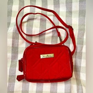 Vera Bradley Classic Tango Red On the Square Crossbody Wristlet Wallet